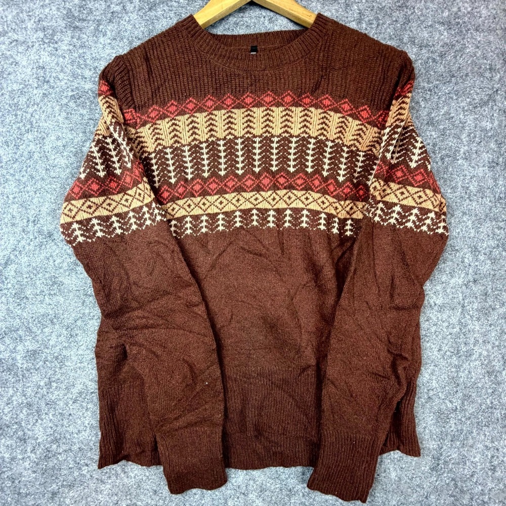 Kuhl Nordik Sweater Womens Medium Brown Nylon Tight Knit Winter Outdoor Cozy